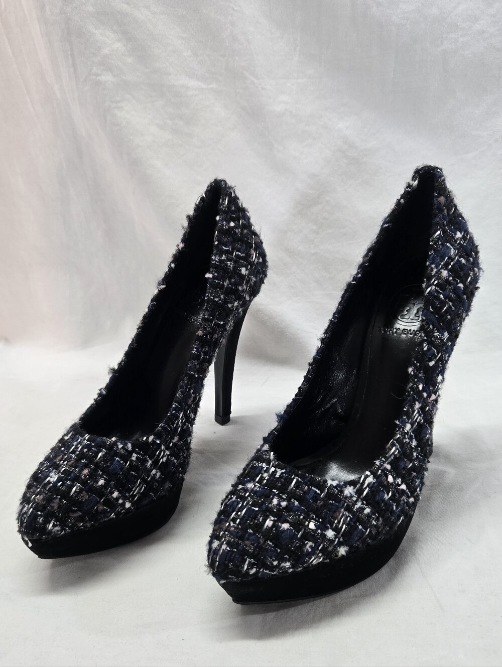 Tory Burch Women’s Women's Size 7.5 Peggy Tweed  Platform Pump Heels Shoes